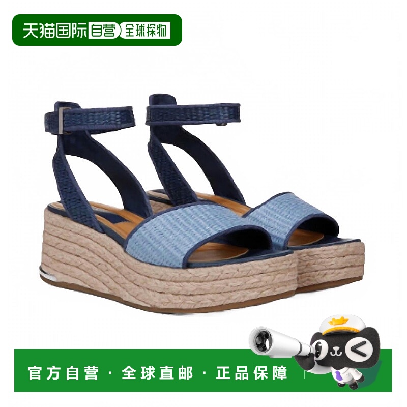 自营franco sarto女式蒂芙尼帆布凉鞋蓝色多色 美国奥莱直发