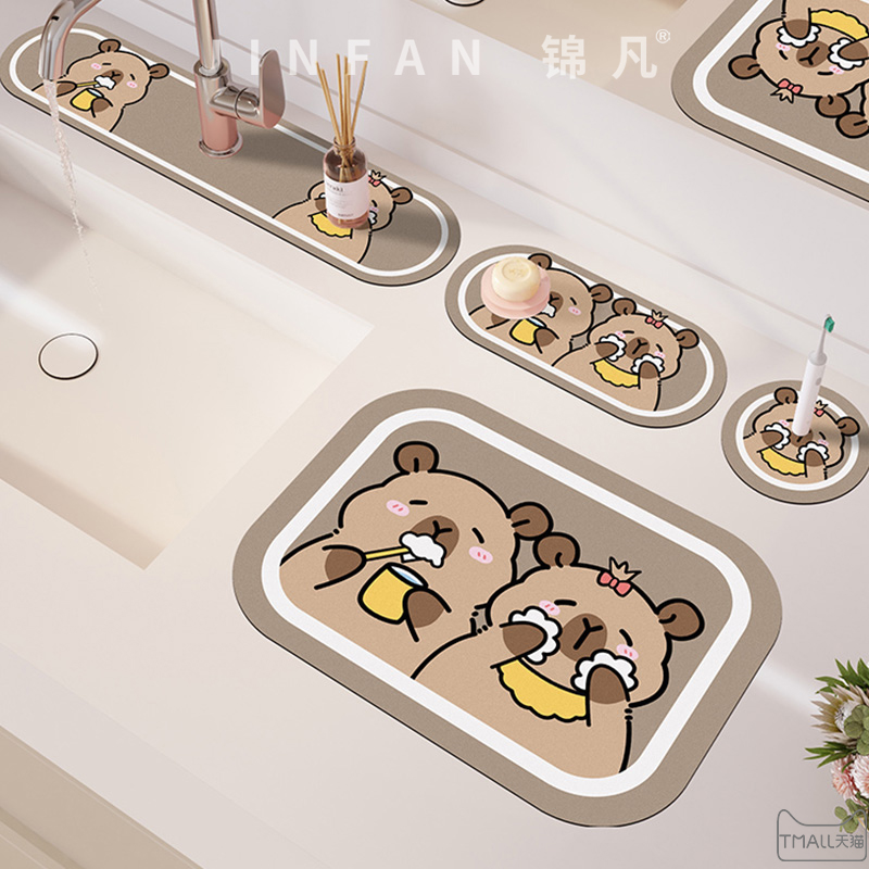 硅藻泥家用厨房台硅藻泥沥水垫