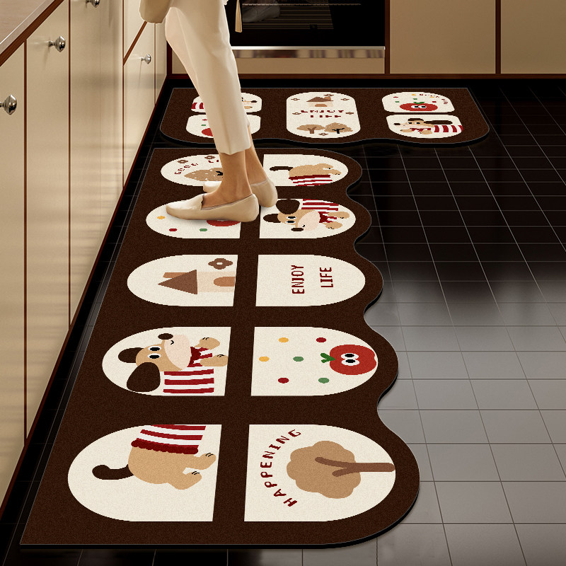 新款卡通厨房专用地垫吸水吸油防滑可擦免洗耐脏速干脚垫浴室进门,居家布艺,厨房地垫,淘宝优惠券,粉丝福利购,淘宝优惠卷