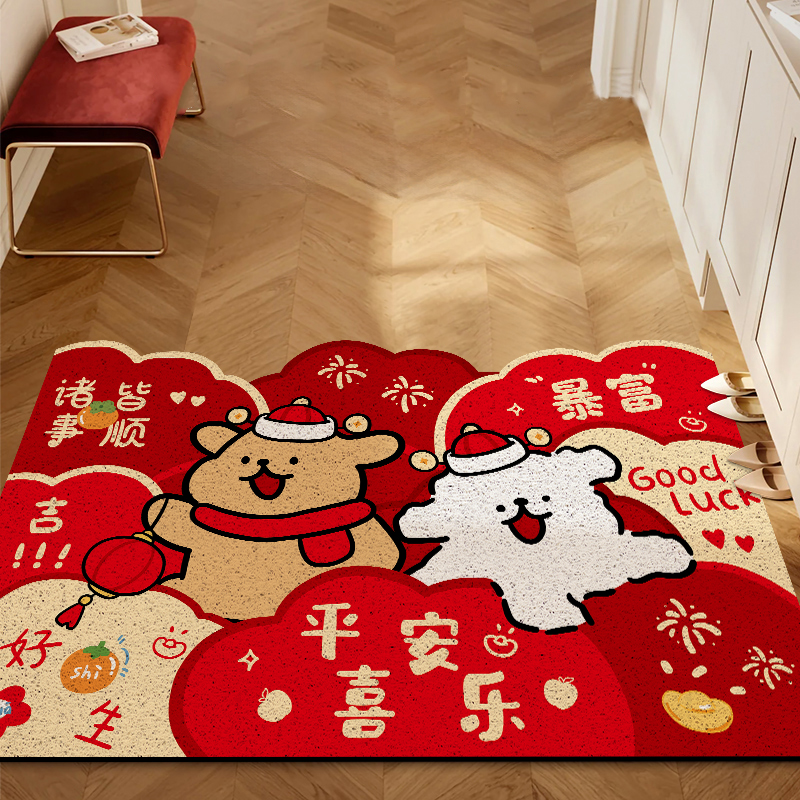 红色入户门地垫进门脚垫