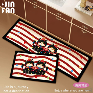 厨房地垫硅藻泥吸水防滑长条浴室门口地毯耐脏易打理耐脏加厚脚垫