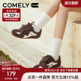 女2024年秋季 带休闲运动鞋 新款 双鞋 子 软底阿甘鞋 康莉美拉德德训鞋