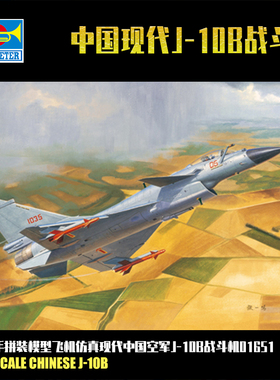 小号手1:72现代中国空歼J10B战斗机 军事拼装模型飞机仿真01651
