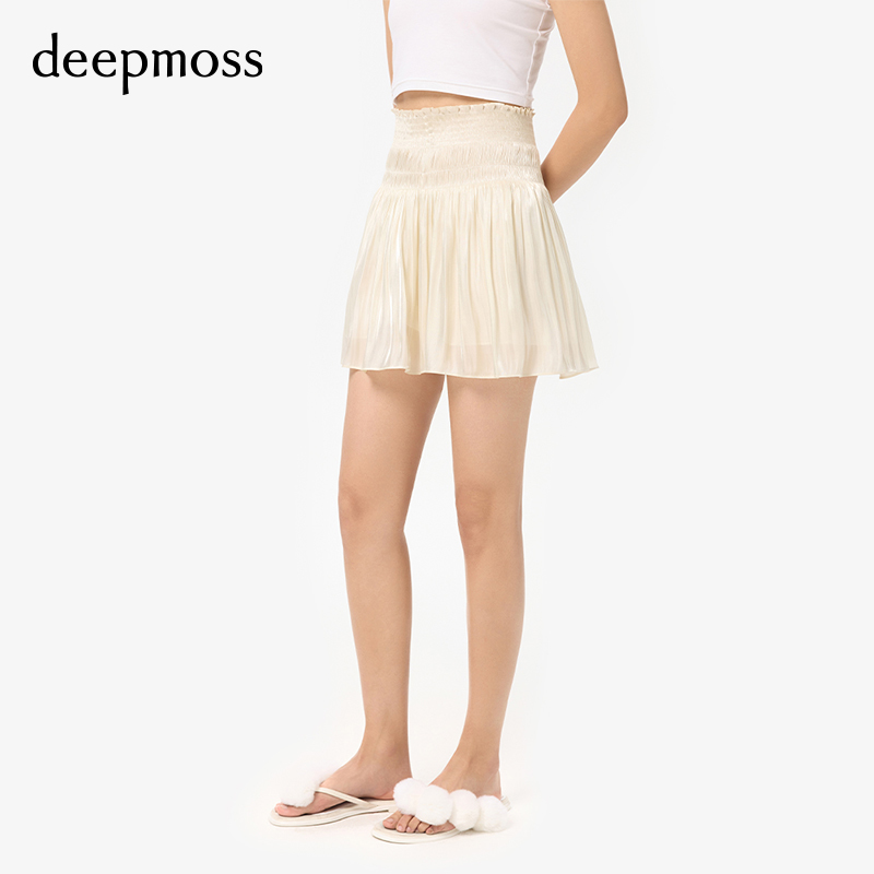 【deepmoss】女装时尚复古潮流休闲薄水泽高腰A字裙裤休闲裤 女装/女士精品 休闲裤 原图主图