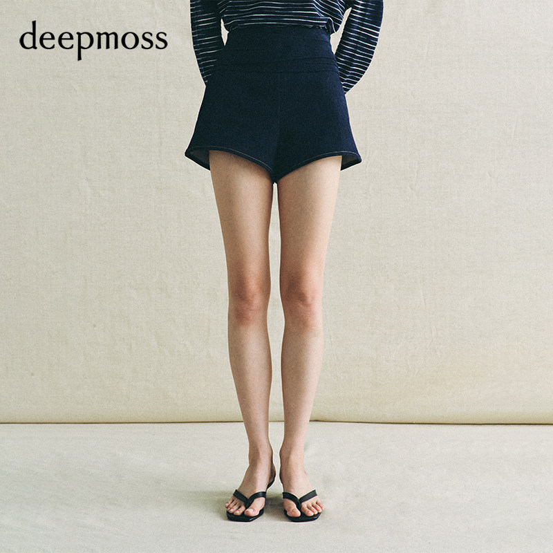 【deepmoss】2026春夏新款丹宁叠褶牛仔短裤,女装/女士精品,短裤,淘宝优惠券,粉丝福利购,淘宝优惠卷