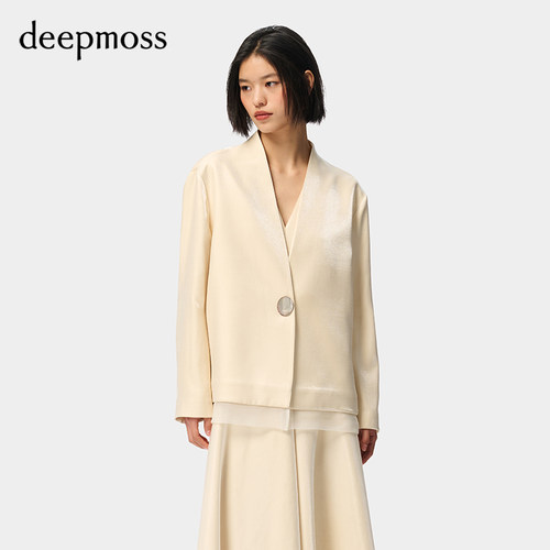 deepmoss水泽宽松廓形西装外套