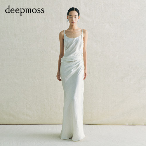 【deepmoss】2026春夏新款凝月水泽吊带裙