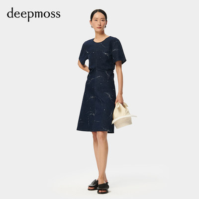 deepmoss时尚气质牛仔连衣裙