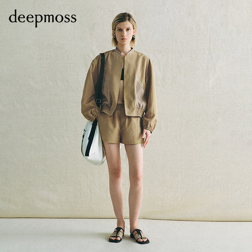 deepmoss风絮工装褶皱外套