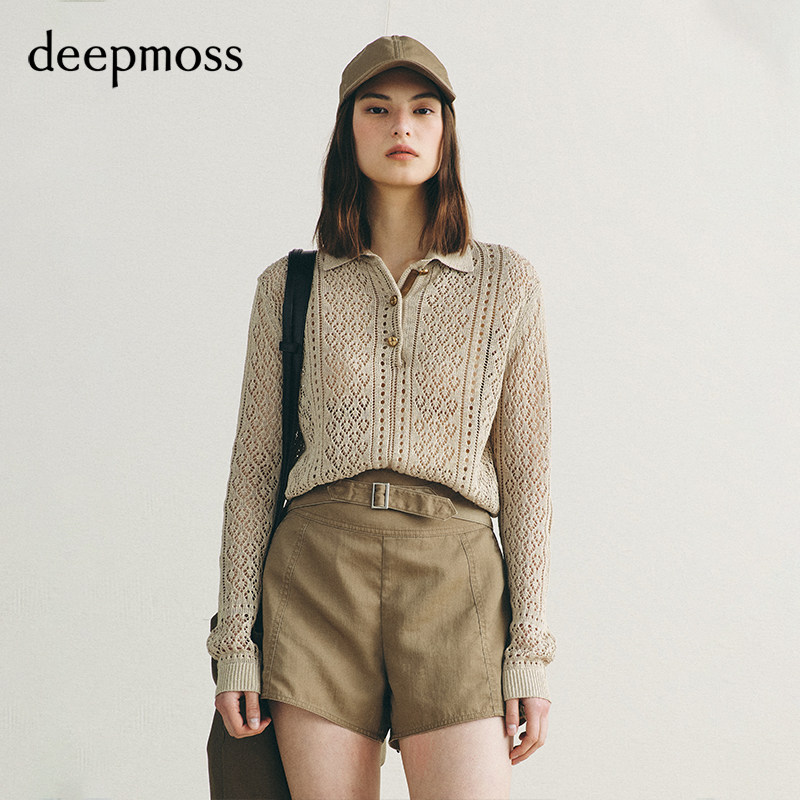 deepmoss度假蕾丝慵懒上衣图片