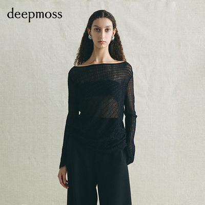deepmoss岩灰软壳肌理上衣