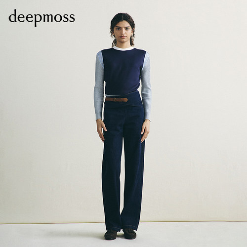 【deepmoss】2026秋冬新款线性感知圆领上衣