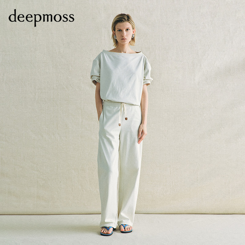 【deepmoss】2026春夏新款贝帛抽绳卫裤,女装/女士精品,休闲裤,淘宝优惠券,粉丝福利购,淘宝优惠卷