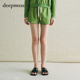 2026春夏新款 deepmoss 纯色棉质抽绳短裤