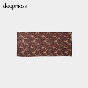 【deepmoss】2025秋冬女士设计感时尚雾蔓之夜羊毛混纺围巾