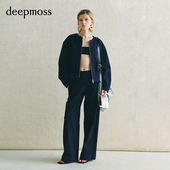 2026春夏新款 deepmoss 丹宁叠褶直筒牛仔长裤