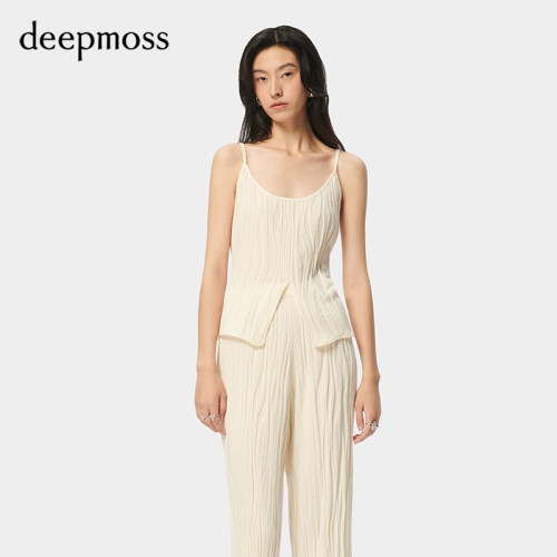 deepmoss羊毛吊带针织衫