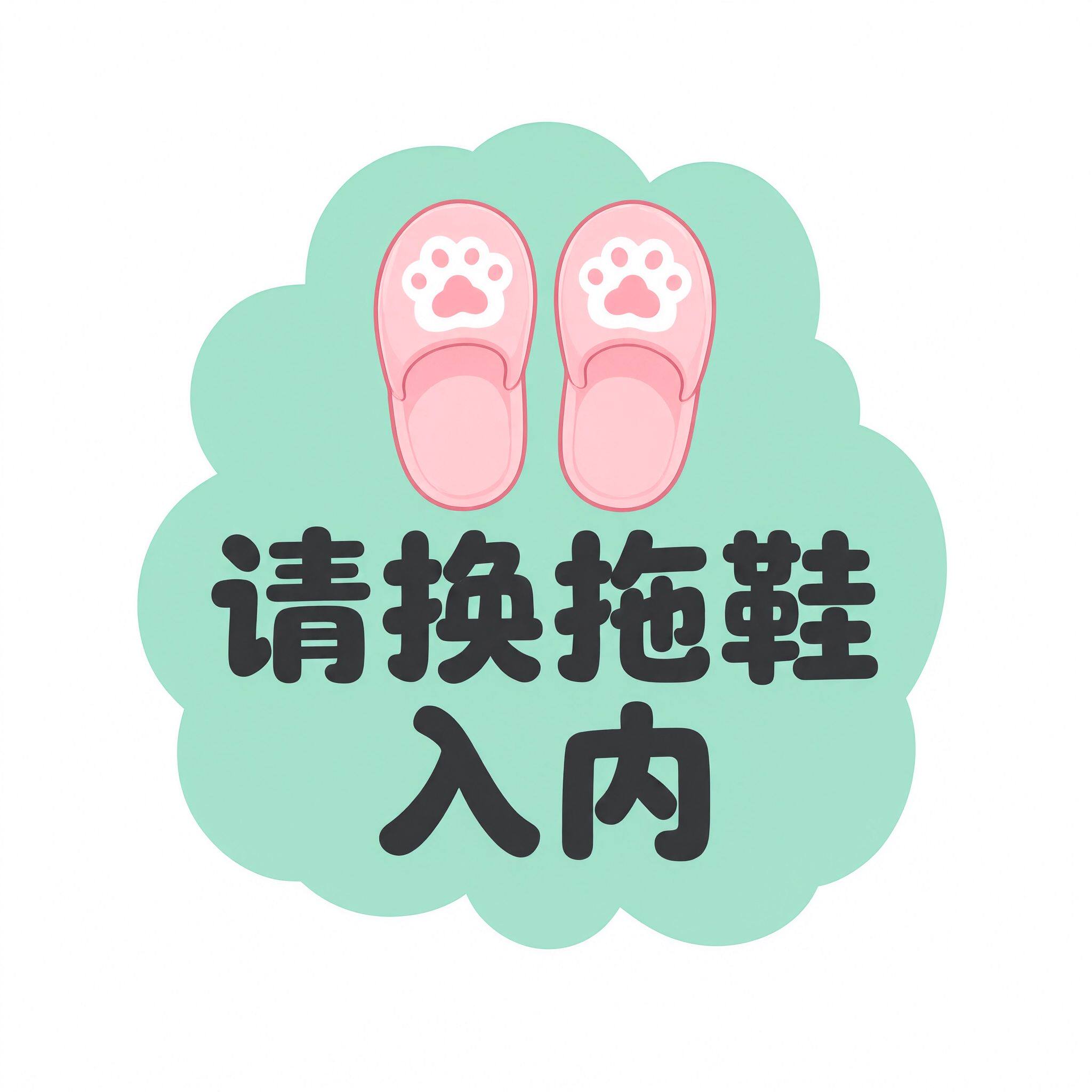 请换拖鞋入内提示牌入户门温馨提示创意标识牌不干胶贴纸