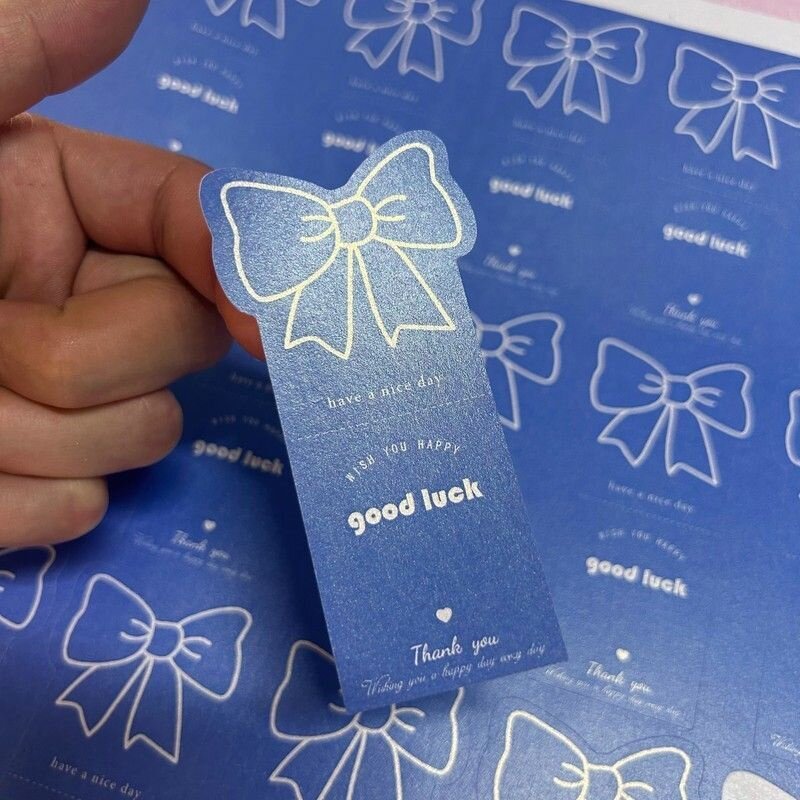 飞机盒礼物礼盒包装goodluck蝴蝶结烘焙手作封口贴纸高级少女心图片