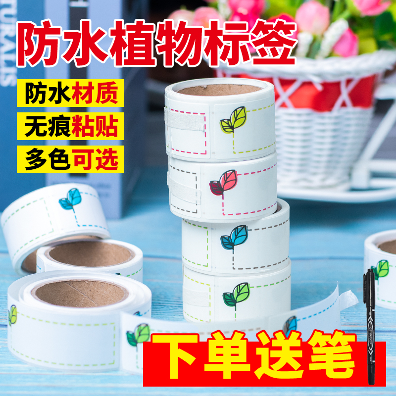 全新款植物标签防水无痕粘贴