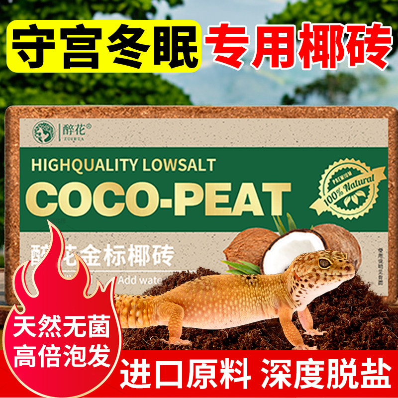 爬宠椰土守宫冬眠土寄居蟹专用蜘蛛垫料花卉绿植通用型椰砖