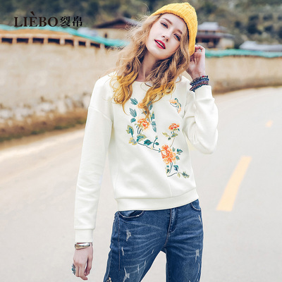 裂帛裂帛2025秋季正肩原创设计感白色小个子套头长袖卫衣51EO0306