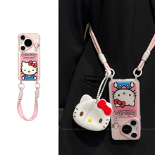 卡巴顿 适用华为pura70pro+手机壳新款女mate70pro可爱粉色kt猫pura70斜挎背带挂绳mate60卡包超好看小众高级
