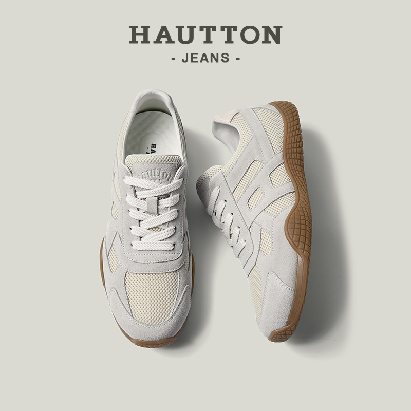 HauttonJeans新款透气休闲德训鞋