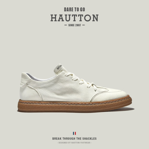 HauttonJeans透气休闲皮鞋