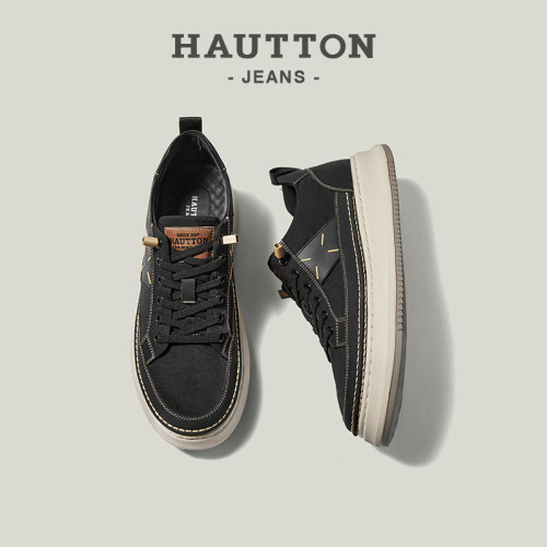 HauttonJeans男款休闲布鞋春季