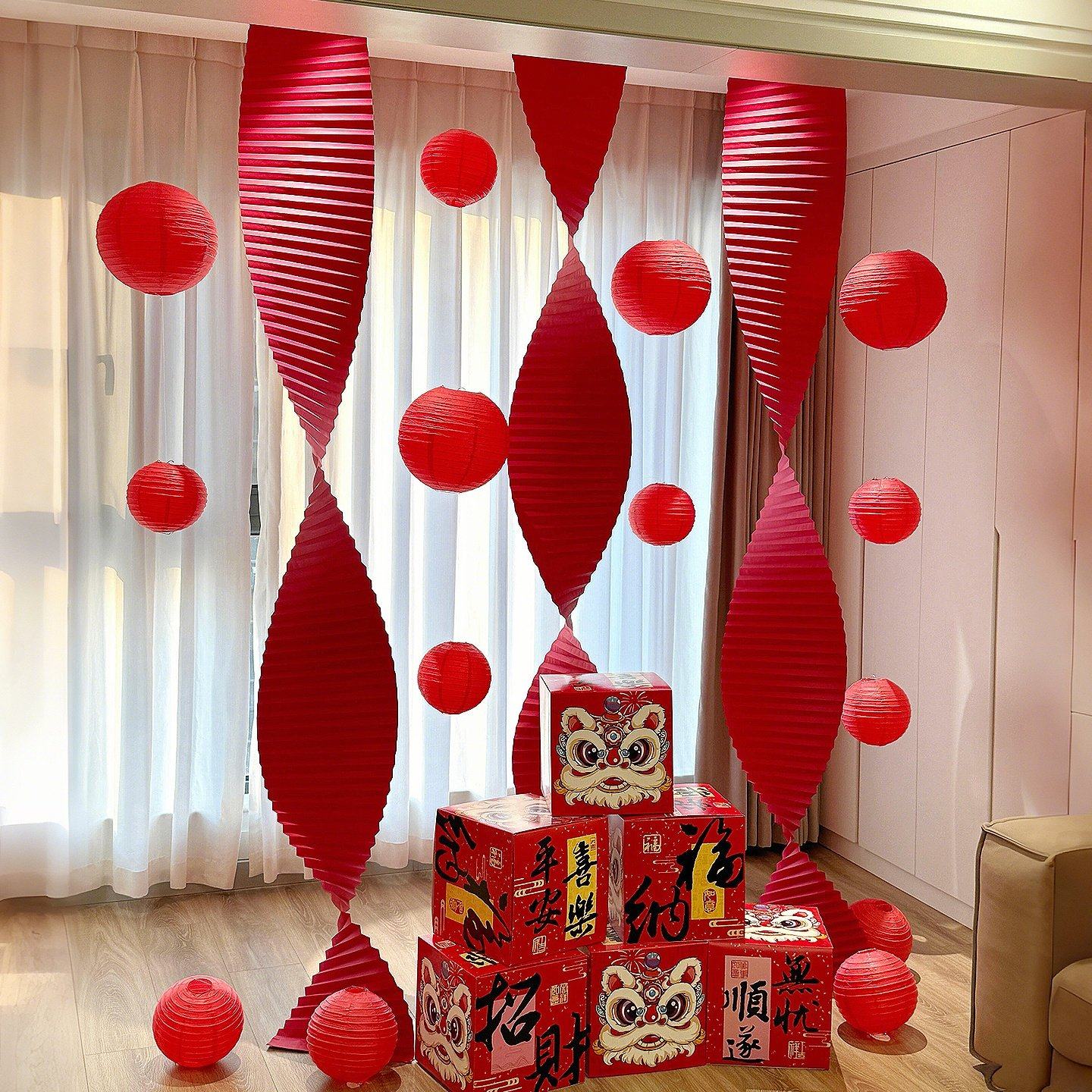 2026春节福字灯笼长条挂饰