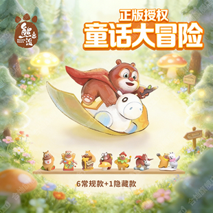 正品熊出没童话大冒险主题盲盒潮玩周边熊二手办公仔生日礼物摆件