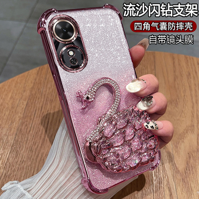 适用华为荣耀play10C手机壳闪钻