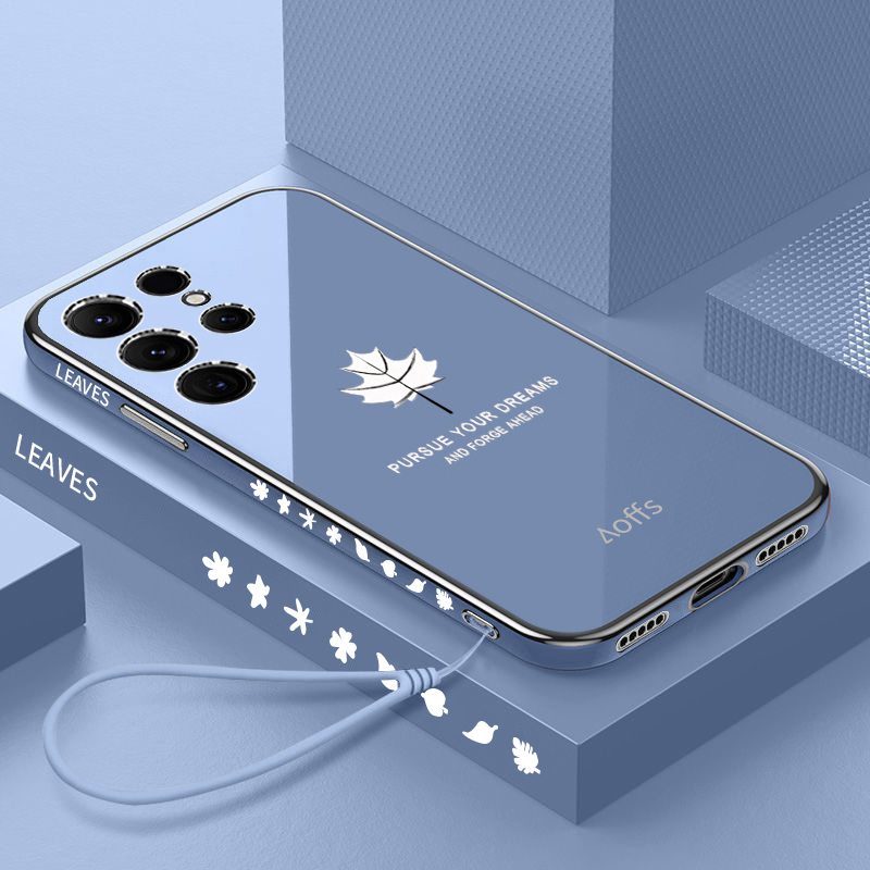 三星S23ultra硅胶枫叶直边防摔