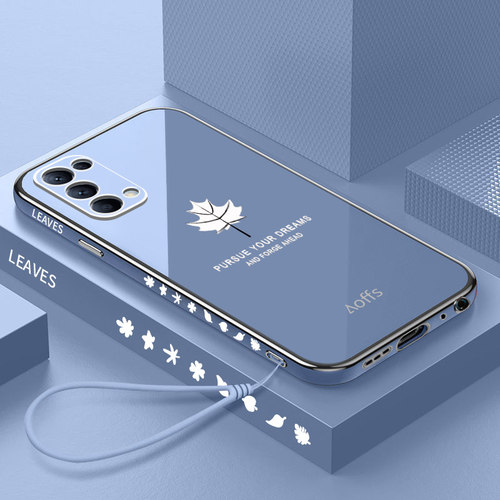 opporeno5reno5k硅胶软壳直边枫叶