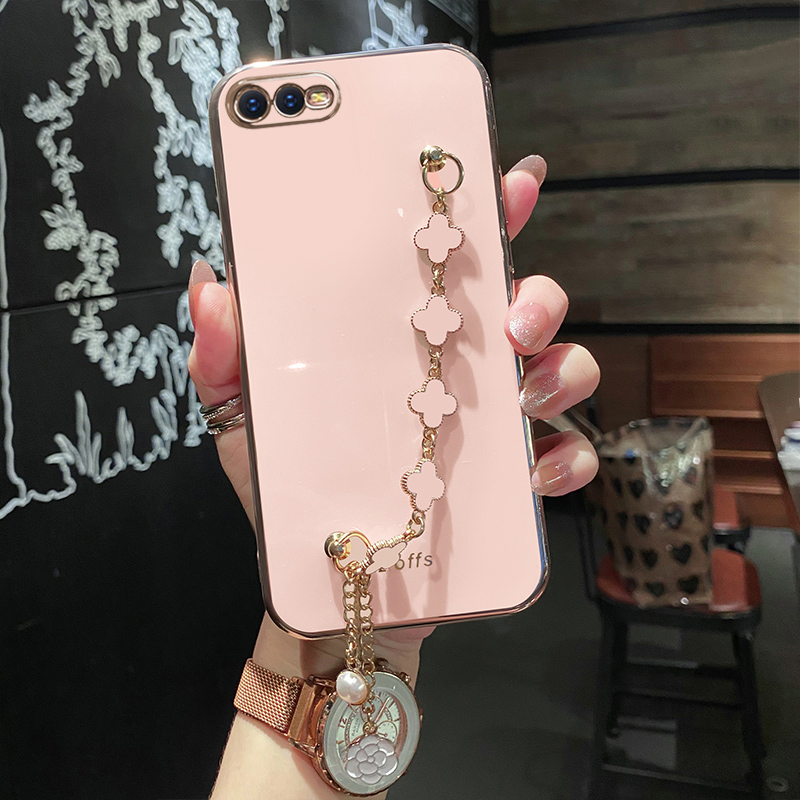 oppoK1硅胶可爱带手链条外壳防摔