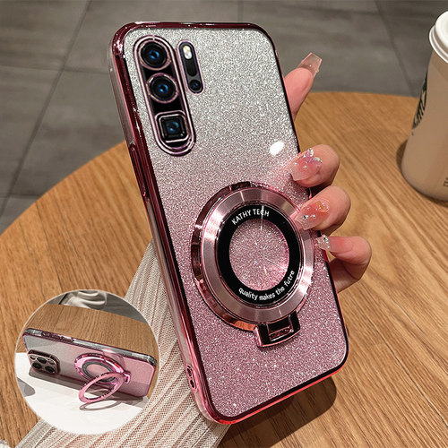 适用华为P30pro磁吸支架全包壳