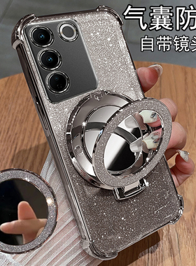 适用vivos16手机壳vivo保护S16pro硅胶套镜头全包V2244A气囊防摔2245透明pr0软壳带支架vivis女新款por高级感