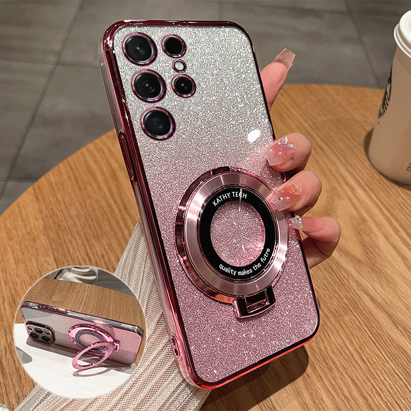 三星s23ultra轻奢磁吸支架全包壳