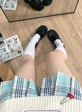 【御茶家】樱桃冰-原创正版JK格裙 淡蓝色短裙制服套装百褶裙