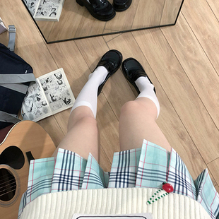 御茶家 淡蓝色短裙制服套装 樱桃冰 JK格裙 百褶裙 原创正版
