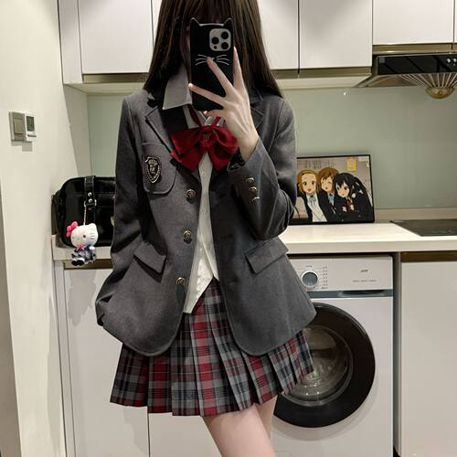 御茶家赤冬川原创JK格裙制服