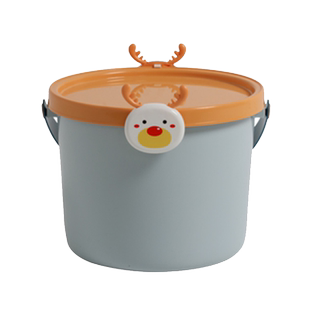 迷你小水桶塑料桶带盖儿童玩具挖沙收纳桶小号有盖宝宝幼儿画画