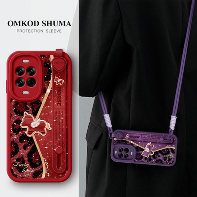 美赞仕豹纹小马适用华为nova14手机壳新款nova13腕带nova12支架pro斜挎nova可背10挂绳女生防摔保护套高级感