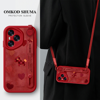 美赞仕爱心小马适用荣耀400手机壳新款300腕带200支架pro斜挎90可背80挂绳70女防摔100保护套Ultra华为高级感