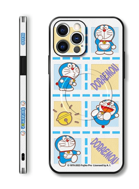美赞仕正版哆啦A梦适用苹果18Promax手机壳新款iPhone17Pro镜头16防摔15pro卡通13保护套pro涂鸦12潮13机器猫
