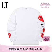 CDG COMME des 长袖 T恤爱心印花LOGO饰60MC GARCONS男装 PLAY