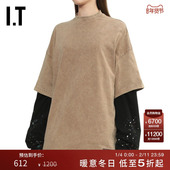 We11Done女装 廓形短袖 T恤新款 复古潮流磨白做旧宽松半袖 728MBG