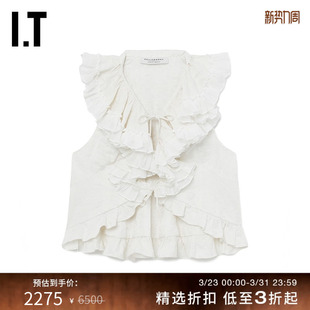 Lorenzo Serafini女装 荷叶边无袖 上衣清凉时尚 Philosophy