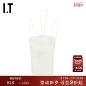 ANDREA ADAMO女装 吊带背心新品 解构设计修身 罗纹内搭打底0874X